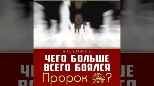 Чего больше всего боялся Пророк ﷺ?