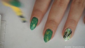 Ефектен маникюр с листа || Fern Mani || Aleks'Nails