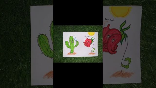 Guess the moral of the story #rose #cactus #drawing #viral #shortsvideo #cute #guess #cartoon