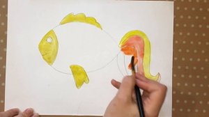 РИСУЕМ  ЗОЛОТУЮ РЫБКУ. Как нарисовать золотую рыбку. Видео урок для детей