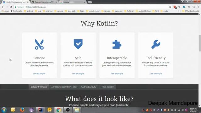#Kotlin-01 | Kotlin Introduction 2017