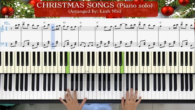 Jingle Bells, We wish you a Merry Christmas, Santa Claus is coming to town | Piano cover | Linh Nhi смотреть онлайн