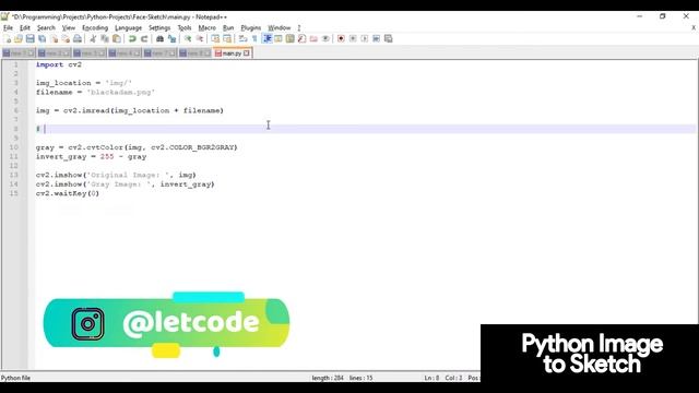Convert Images To Pencil Sketch using Python - Let's Code смотреть онлайн