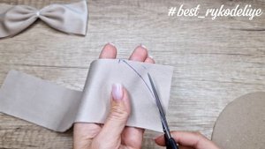 Большой бант из ткани своими руками.