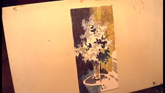 Как научиться рисовать,мастер класс А.Кулагина "Букет",акрил смотреть онлайн