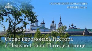 Слово иеромонаха Нестора в Неделю 1-ю по Пятидесятнице, Всех святых, 2024 г.