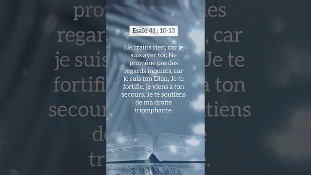 VERSET DU JOUR | Ésaïe  41 :10-13 | BIBLE AUDIO #short #bible