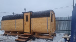 Баня Квадро 2.4х6 метров с боковым входом