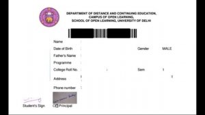 SOL Admission 2022 - ID Card Barcode issues | College Updates