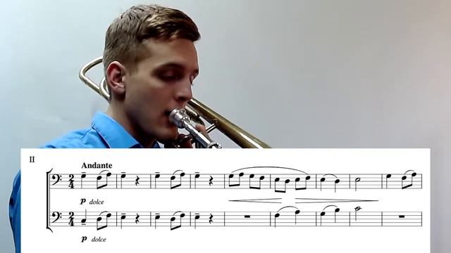 Trombone Play Along Duet - Bartók "For Children" No. 2 смотреть онлайн