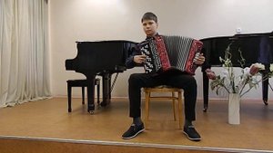 Е.Попов в обр.Л.Малиновского "Над окошком месяц" исп.Александр Ваганов- баян