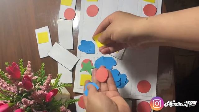 Игры с детьми в домашних условиях #аппликация #игрысдетьмидома #фигуры #цвета