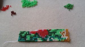 Пaнно из бисера "Журaвль". Ручное ткачество бисером. Полный процесс и завершённая работа