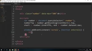 АНИМАЦИЯ ЦИФР ПРИ ПРОКРУТКЕ СТРАНИЦЫ HTML+CSS+JS