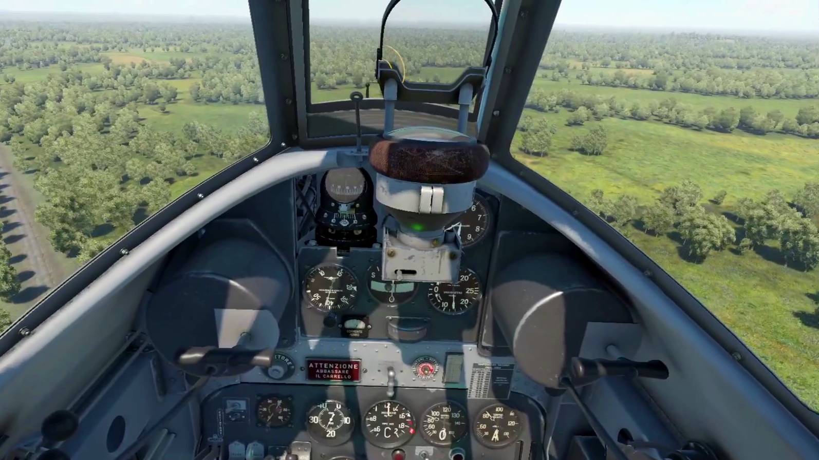 Бой на истребителе Reggiane Re.2001 CN в VR шлеме в War Thunder.