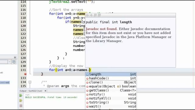 Java Netbeans GUI for sorting strings.  Part 1 of 2