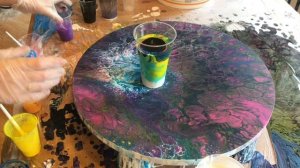 Простой способ заливки Акрила на холст в технике Fluid art. Жидкий акрил, заливка