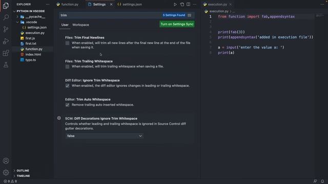 6 imp vs code settings смотреть онлайн