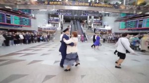 Флешмоб Победы на железнодорожной станции Минск в 2023 году
