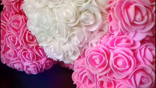мишки из роз, мишка из 3d роз, что подарить