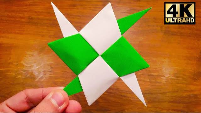 How To Make an Easy Paper Ninja Star (Shuriken) - Origami смотреть онлайн