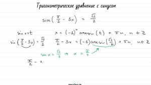 Простое тригонометрическое уравнение с синусом (bezbotvy)