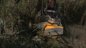 Мульчер ROLMEX GK150 на экскаваторе KOMATSU PC130