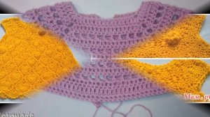 Детское Платье с Круглой Кокеткой Крючком 2020 / Baby Dress with Round Crochet Crochet / Baby-Kleid