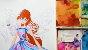 Speed Drawing - How To Draw Bloom Butterflix From Winx club