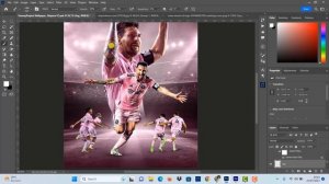 Free PSD Photoshop Tutorial Lionel Messi intermiami poster design