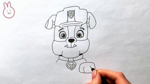 How to draw RUBBLE | PAW PATROL Simple tutorial step-by-step!