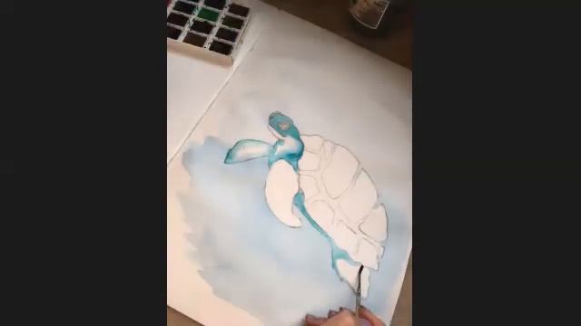 Черепаха, акварель. 7+ смотреть онлайн