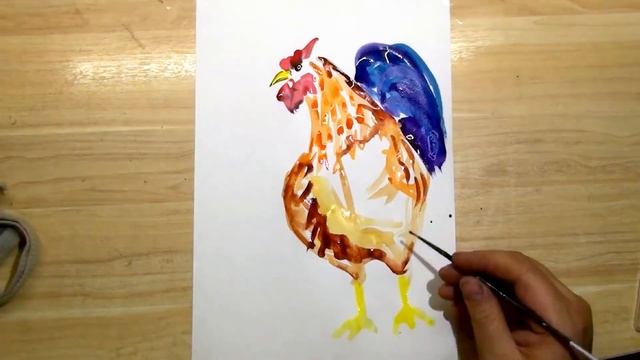 КАК НАРИСОВАТЬ ПЕТУХА. How to draw a cock смотреть онлайн