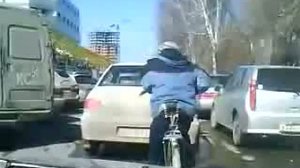 Новосибирский велосипедист