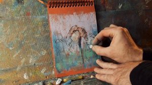 Простые приемы в масляной пастели.