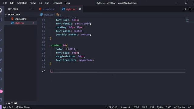 Create Custom Scrollbar Using CSS | Animation | смотреть онлайн
