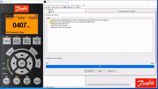 VLT® Drives: How to connect, save, & load MCT 10 setup files