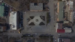 Спасск-Дальний. Центр города. Небольшой обзор с высоты до 250 м.