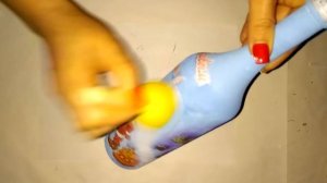 Как украсить бутылку к новому году / декор бутылки мастер класс / новогодний декупаж бутылки