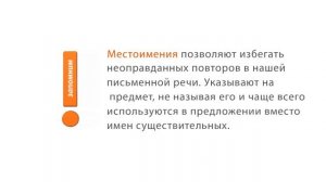 Местоимение как часть речи. Видеоурок по русскому языку 6 класс
