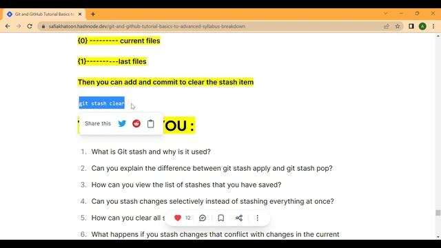 What is Stash | Stash Concept In Brief | Interview Questions | Git and GitHub LEC - 07 смотреть онлайн