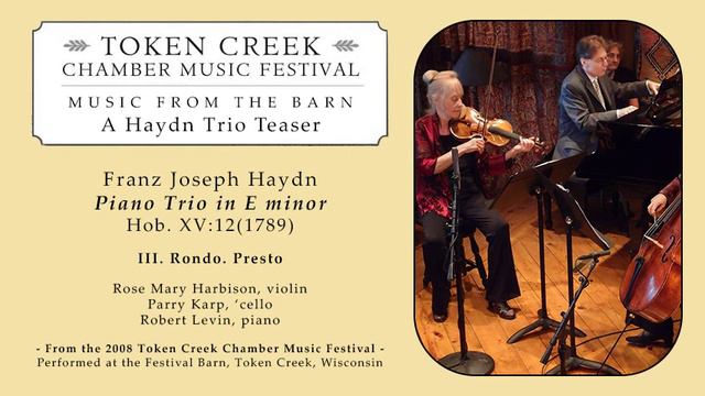 Haydn: Piano Trio in E minor Hoboken XV:12 1789 - III. Rondo. Presto