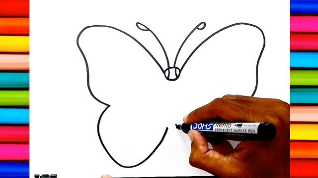 Dog, Animals Drawing, Colouring and Painting for kid's, Toddlers | How to Draw Dog and Butterfly смотреть онлайн