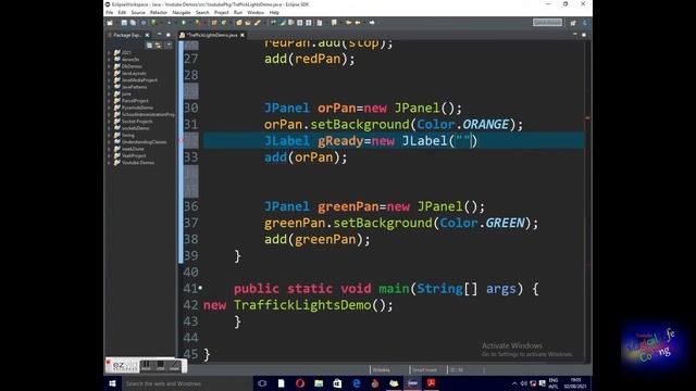 A Demo of how Traffic Lights program works on Our Roads - Java Code смотреть онлайн