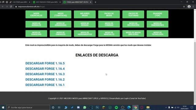 COMO DESCARGAR JUST ENOUGH ITEMS para Minecraft 1.16.5 (JEI) | VER TODOS LOS CRAFTEOS (FÁCIL) смотреть онлайн