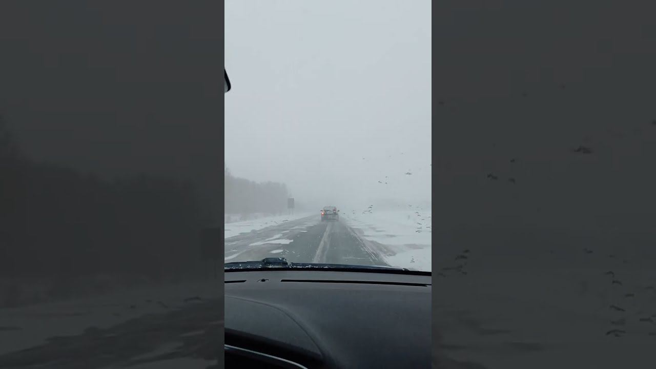 УЖАСНАЯ метель под Омском. Едем домой. смотреть онлайн