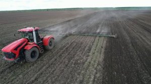 Кировец К-742 МСТ - весеннее боронование (Сезон 2022)