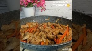 МЯСО ПО-КИТАЙСКИ С ОВОЩАМИ И РИСОВОЙ ЛАПШОЙ ?⚡