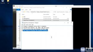 15 - Practical Test - Display a Student Details Array in Table