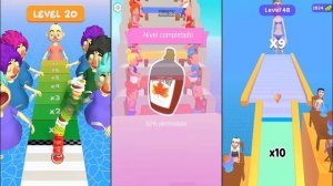 NOODLE RUN vs PANCAKE RUN vs ICE CREAM RUN - Triple Game